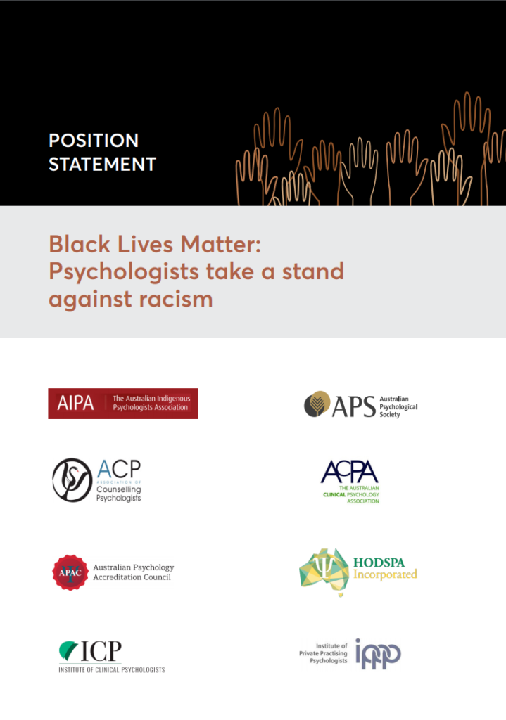 BLM - Psychologists take a stand against racism